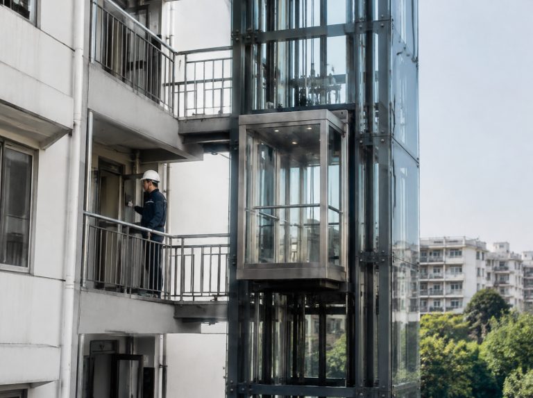 荆州旧楼加建观光电梯